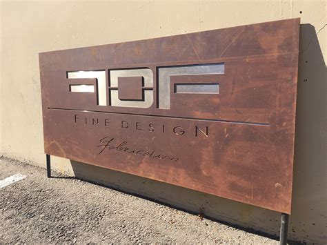 sheet metal fabrication logos|custom metal signs with logo.